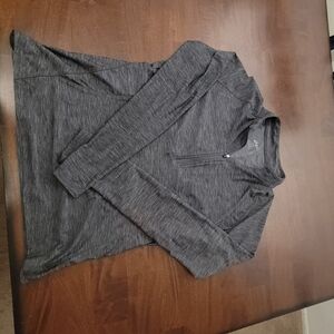 Asics Gray Quarter-Zip Running Pullover